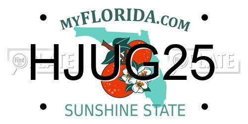 HJUG25 Florida License Plate