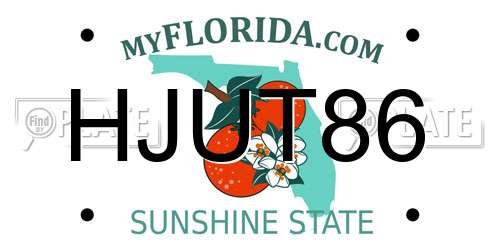 HJUT86 Florida License Plate