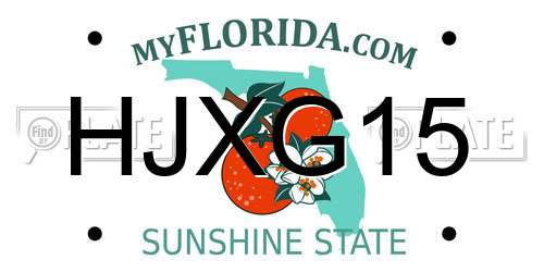 HJXG15 Florida License Plate