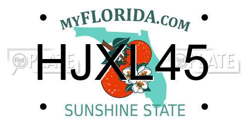 HJXL45 Florida License Plate