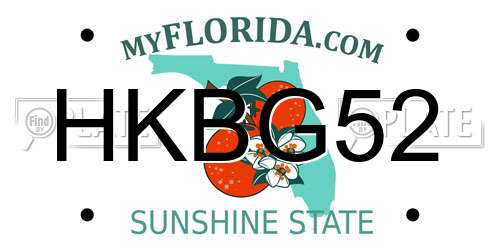 HKBG52 Florida License Plate