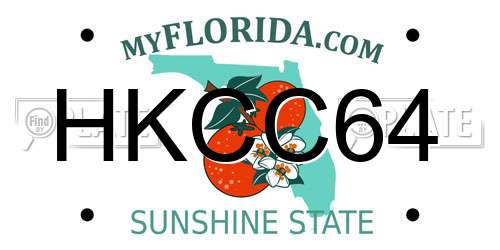 HKCC64 Florida License Plate