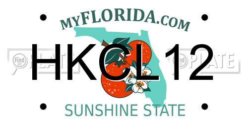 HKCL12 Florida License Plate