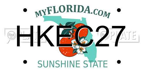 HKEC27 Florida License Plate