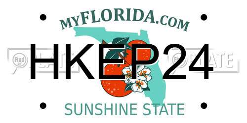 HKEP24 Florida License Plate