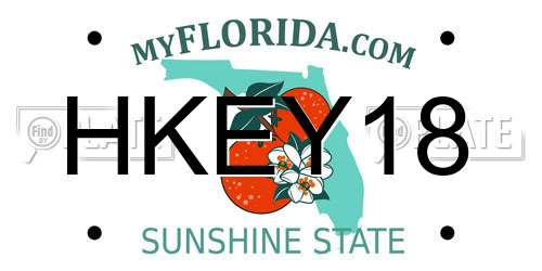 HKEY18 Florida License Plate