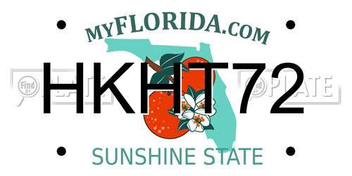 HKHT72 Florida License Plate
