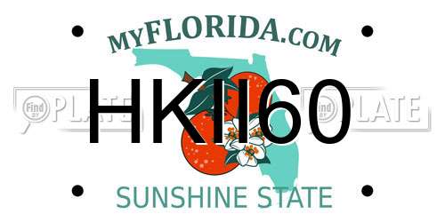 HKII60 Florida License Plate