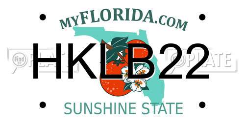 HKLB22 Florida License Plate