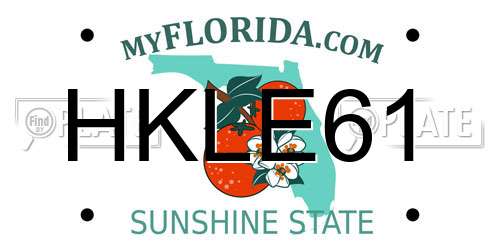 HKLE61 Florida License Plate