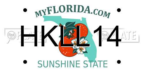 HKLL14 Florida License Plate