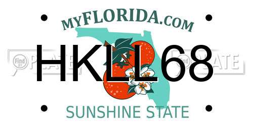 HKLL68 Florida License Plate