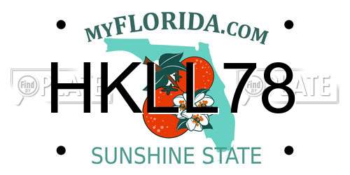 HKLL78 Florida License Plate