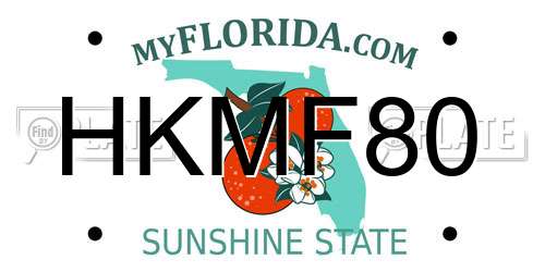 HKMF80 Florida License Plate
