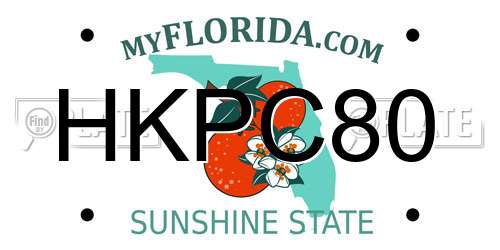 HKPC80 Florida License Plate