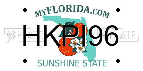 HKPI96 Florida License Plate