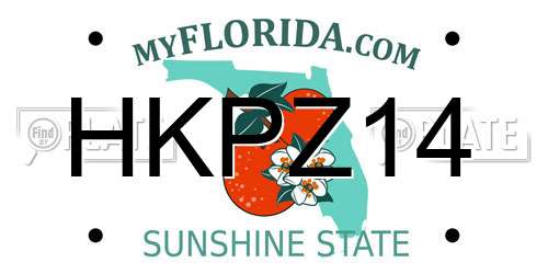 HKPZ14 Florida License Plate