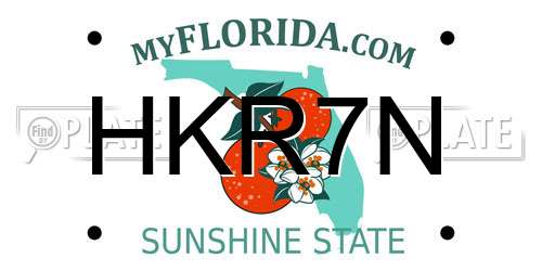 HKR7N Florida License Plate