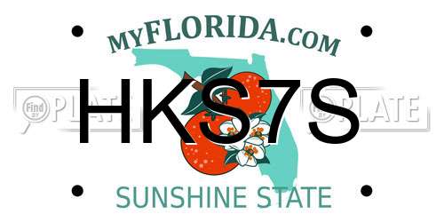 HKS7S Florida License Plate