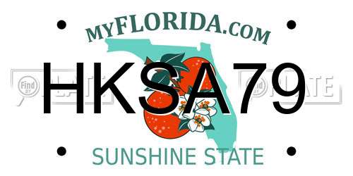 HKSA79 Florida License Plate