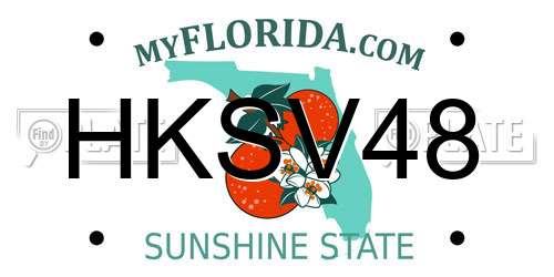 HKSV48 Florida License Plate