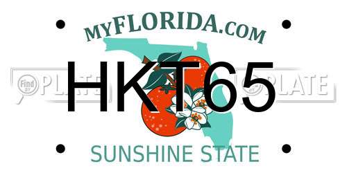 HKT65 Florida License Plate