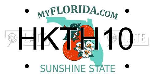 HKTH10 Florida License Plate