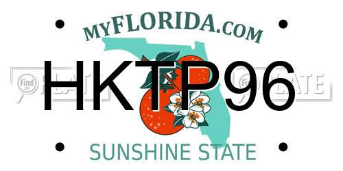 HKTP96 Florida License Plate