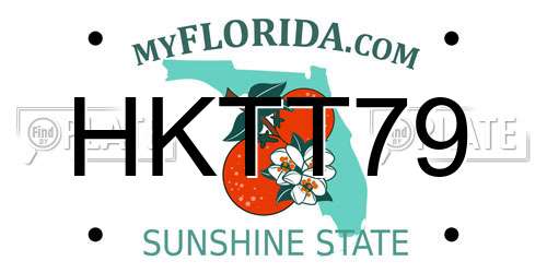 HKTT79 Florida License Plate