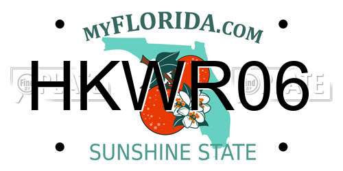 HKWR06 Florida License Plate