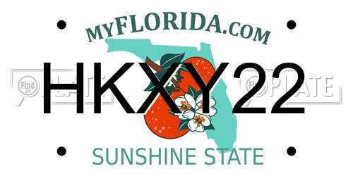 HKXY22 Florida License Plate