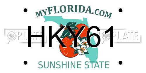 HKY61 Florida License Plate