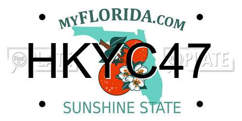 HKYC47 Florida License Plate