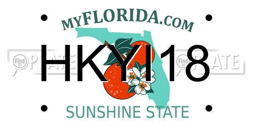 HKYI18 Florida License Plate