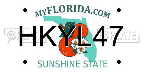 HKYL47 Florida License Plate