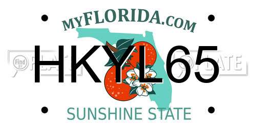 HKYL65 Florida License Plate
