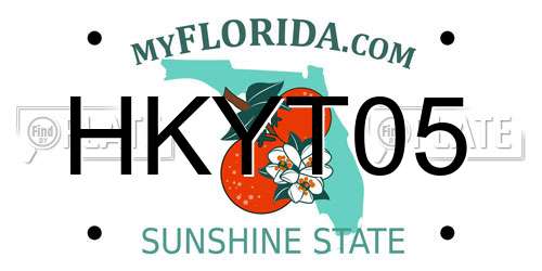 HKYT05 Florida License Plate