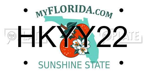 HKYY22 Florida License Plate