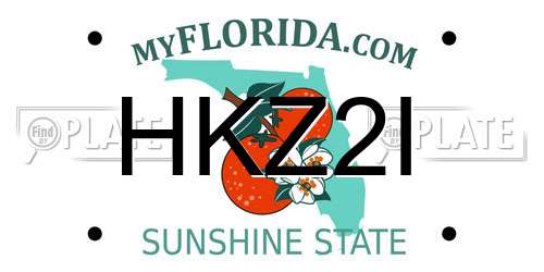 HKZ2I Florida License Plate
