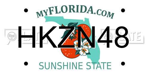 HKZN48 Florida License Plate
