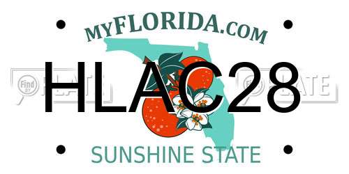 HLAC28 Florida License Plate