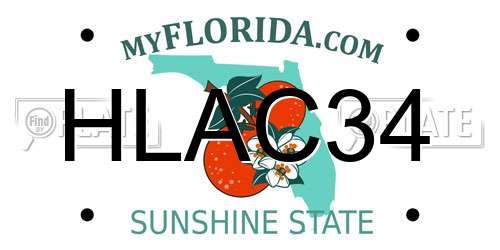 HLAC34 Florida License Plate