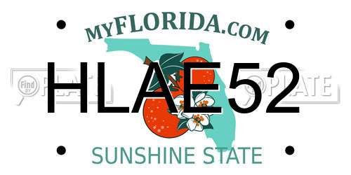 HLAE52 Florida License Plate