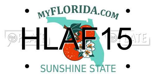 HLAF15 Florida License Plate