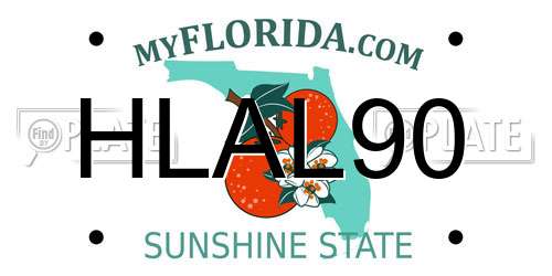HLAL90 Florida License Plate
