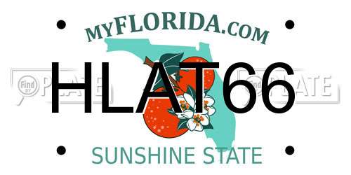 HLAT66 Florida License Plate