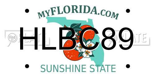 HLBC89 Florida License Plate
