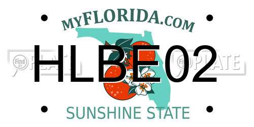 HLBE02 Florida License Plate