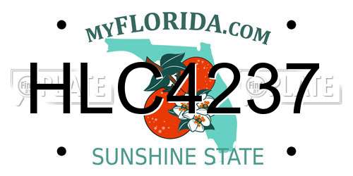 HLC4237 Florida License Plate
