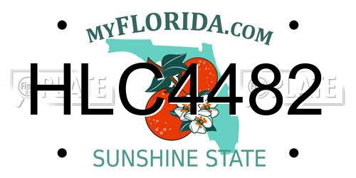 HLC4482 Florida License Plate